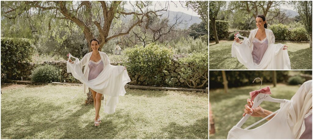 Vestido de novia rosa clara