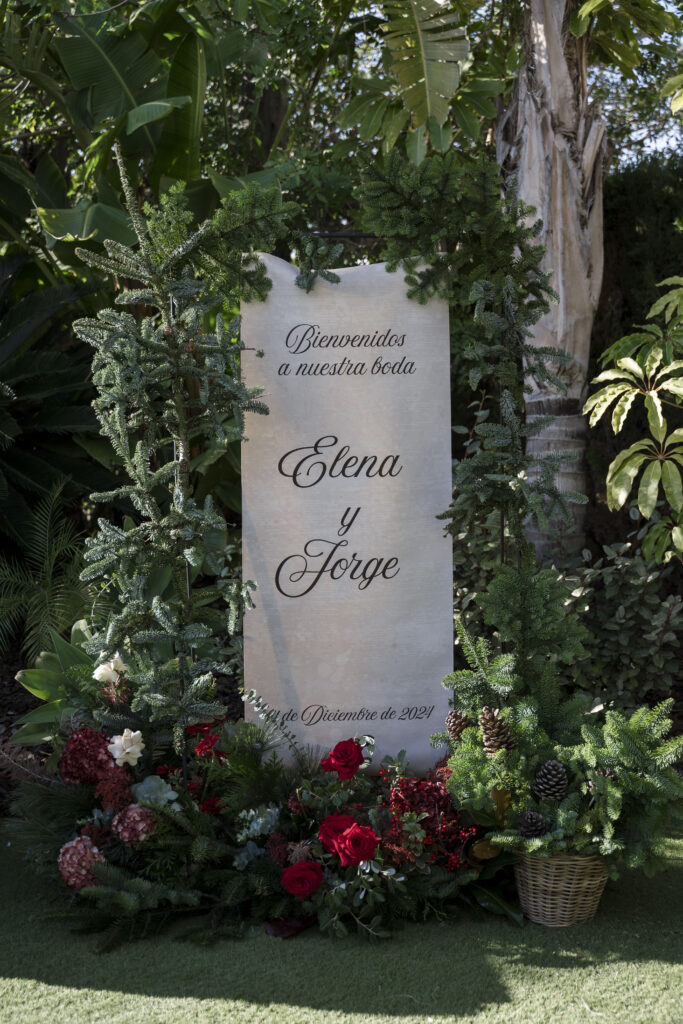 Decoración navideña boda en Torrevieja
